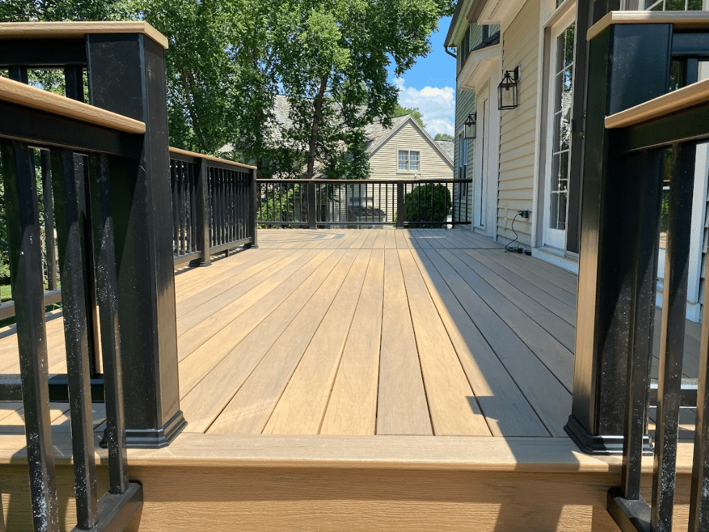 TimberTech deck with deck railing and deck steps - timbertech decking options - Composite Decks builder in PA