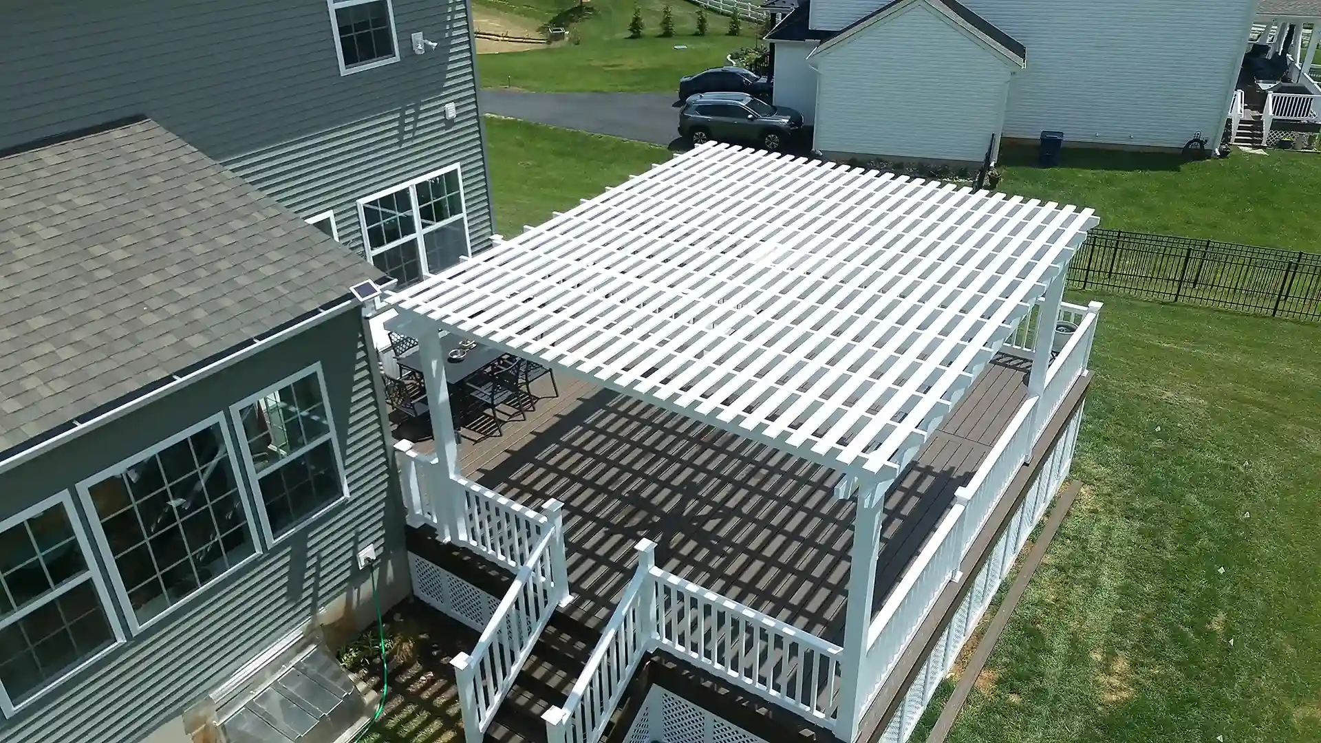 covered deck with pergola design ideas custom deck builders and contractor in pennsylvania